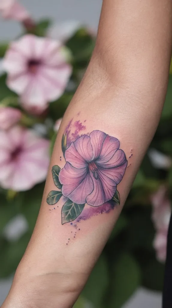 11 Petunia Tattoo Ideas to Add a Pop of Color to Your Body