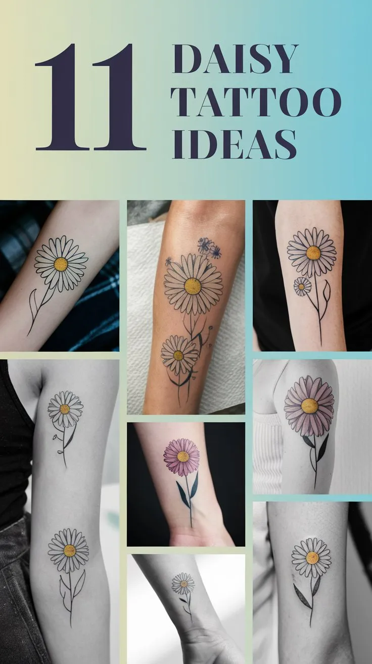 11 Lovely Daisy Tattoo Ideas for Flower Lovers