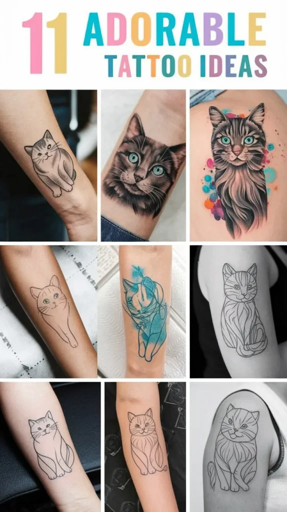 11 Adorable Cat Tattoo Ideas That Will Steal Your Heart