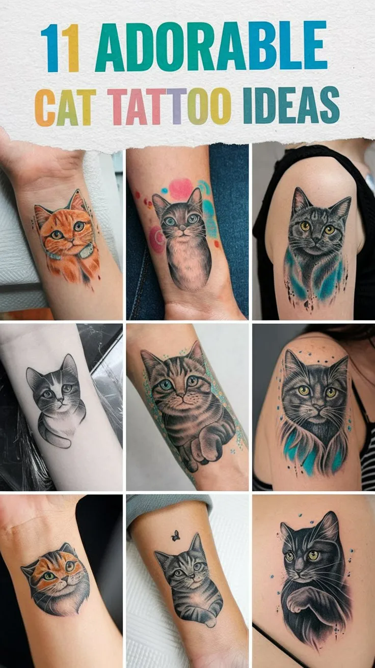 11 Adorable Cat Tattoo Ideas That Will Steal Your Heart