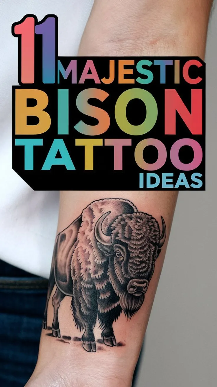 11 Majestic Bison Tattoo Ideas for Nature Enthusiasts